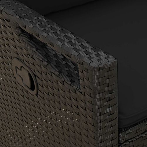 Градинска пейка Черно 105 x 60 x 112 см Стомана и полиester