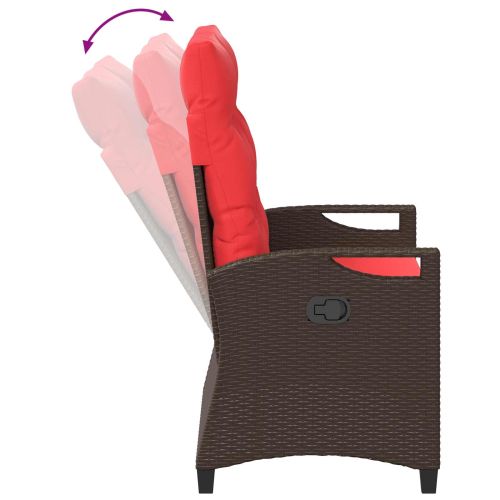 Градинска пейка Кафяво и червено 105 x 60 x 112 см