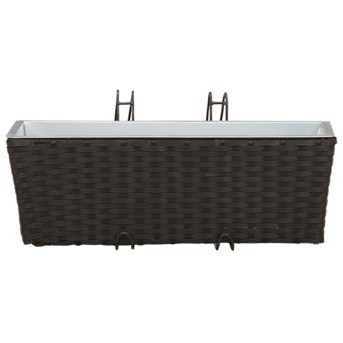 Парапет 2 pcs Черно 50 x 17 x 17 см Метал