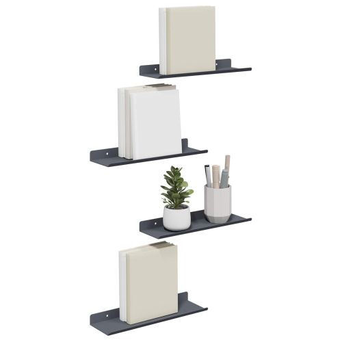 Плаващ рафт 4 pcs Антрацит 30 x 9 x 2,5 см Стомана