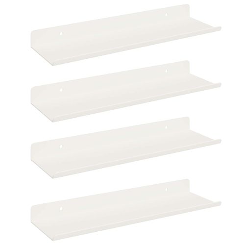 Плаващ рафт 4 pcs Бял 30 x 9 x 2,5 см Стомана