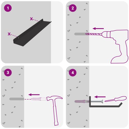 Плаващ рафт 4 pcs Черен 40 x 9 x 2,5 см Стомана