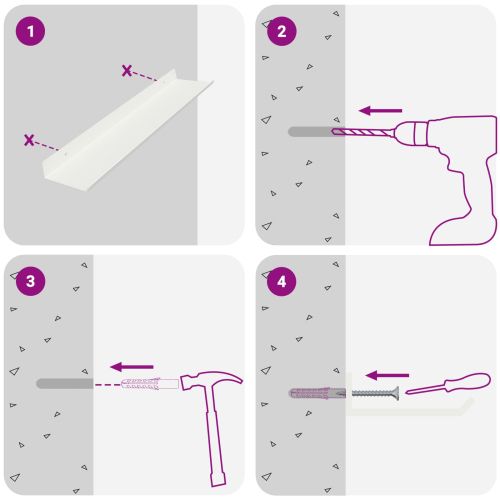 Плаващ рафт 4 pcs Бял 40 x 9 x 2,5 см Стомана