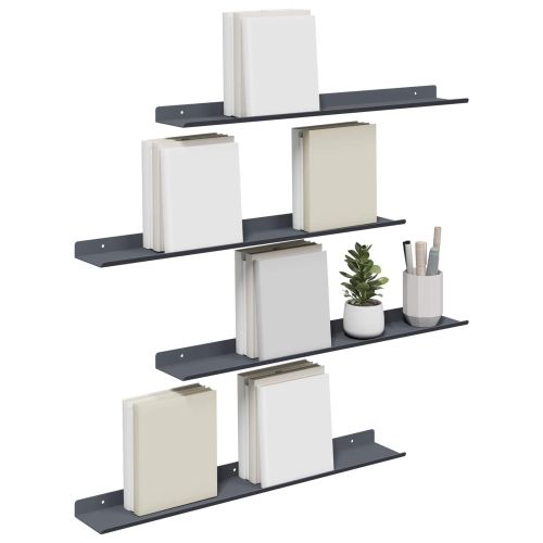 Плаващ рафт 4 pcs Антрацит 60 x 8,5 x 2,5 см Стомана