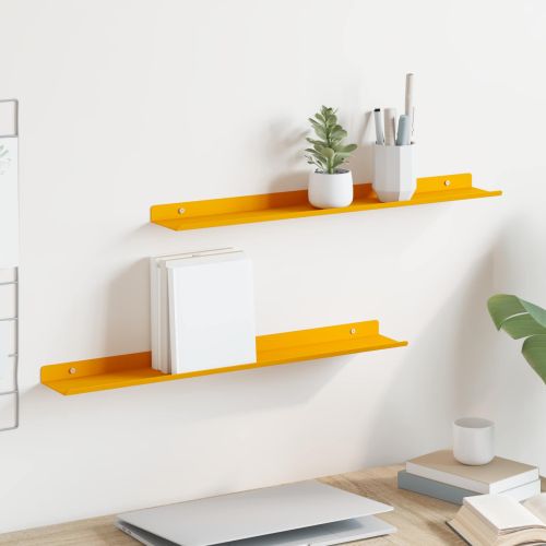 Плаващ рафт 2 pcs Горчично жълто 60 x 9 x 2,5 см Стомана