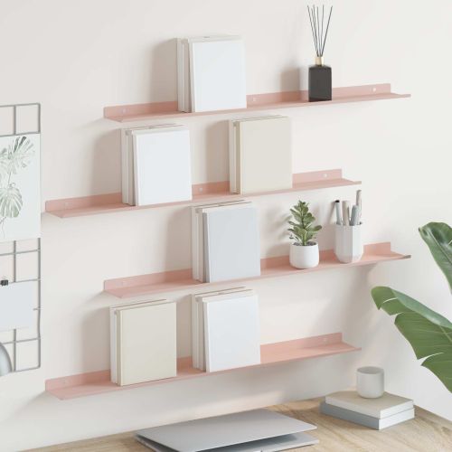 Плаващ рафт 4 pcs Розово 80 x 9 x 2,5 см Стомана