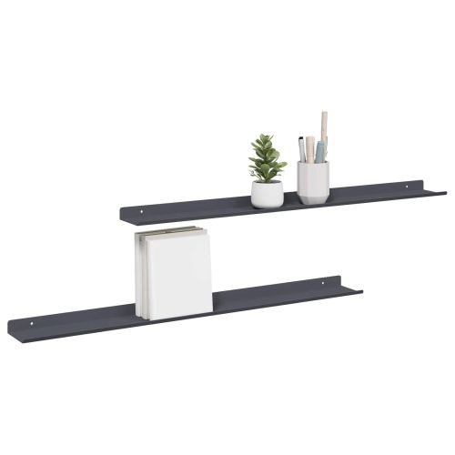 Плаващ рафт 2 pcs Антрацит 80 x 9 x 2,5 см Стомана