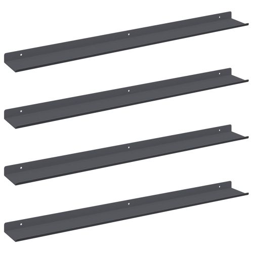 Плаващ рафт 4 pcs Антрацит 80 x 9 x 2,5 см Стомана