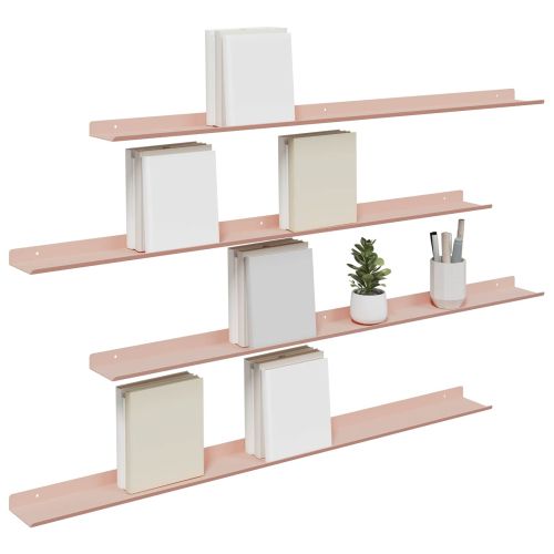 Плаващ рафт 4 pcs Розово 100 x 9 x 2,5 см Стомана