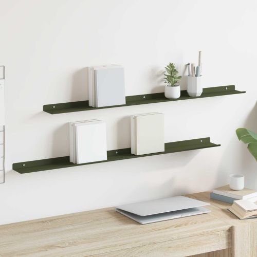 Плаващ рафт 2 pcs Маслинено зелено 100 x 9 x 2,5 см Стомана