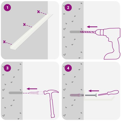 Плаващ рафт 4 pcs Бял 100 x 9 x 2,5 см Стомана
