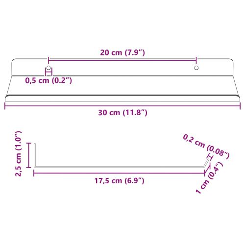 Плаващ рафт 4 pcs Розово 30 x 18 x 2,5 см Стомана