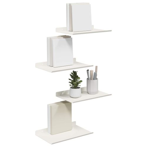 Плаващ рафт 4 pcs Бял 30 x 18 x 2,5 см Стомана