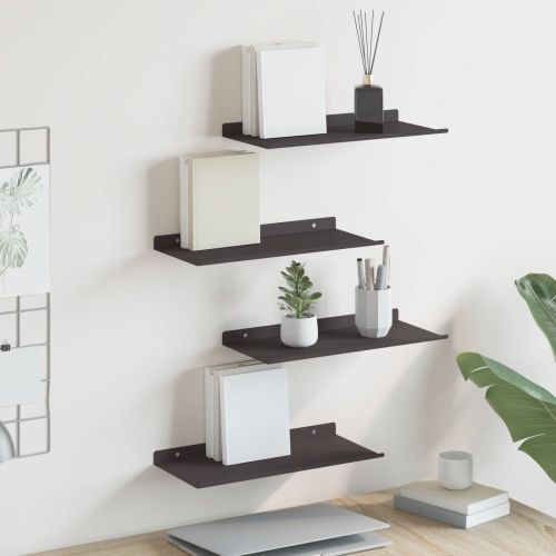 Плаващ рафт 4 pcs Черен 40 x 18 x 2,5 см Стомана