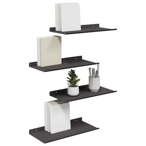 Плаващ рафт 4 pcs Черен 40 x 18 x 2,5 см Стомана