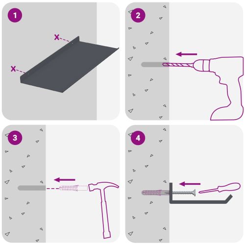 Плаващ рафт 2 pcs Антрацит 40 x 18 x 2,5 см Стомана