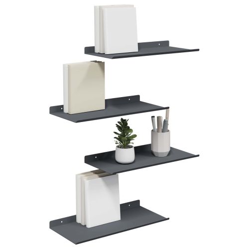 Плаващ рафт 4 pcs Антрацит 40 x 18 x 2,5 см Стомана