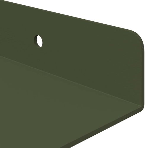 Плаващ рафт 2 pcs Маслинено зелено 40 x 18 x 2,5 см Стомана
