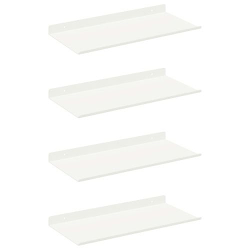 Плаващ рафт 4 pcs Бял 40 x 18 x 2,5 см Стомана