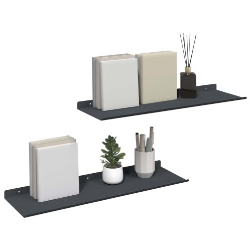 Плаващ рафт 2 pcs Антрацит 60 x 18 x 2,5 см Стомана