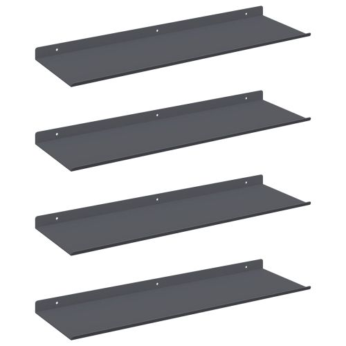 Плаващ рафт 4 pcs Антрацит 60 x 18 x 2,5 см Стомана