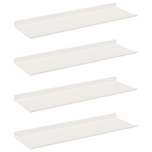 Плаващ рафт 4 pcs Бял 60 x 18 x 2,5 см Стомана
