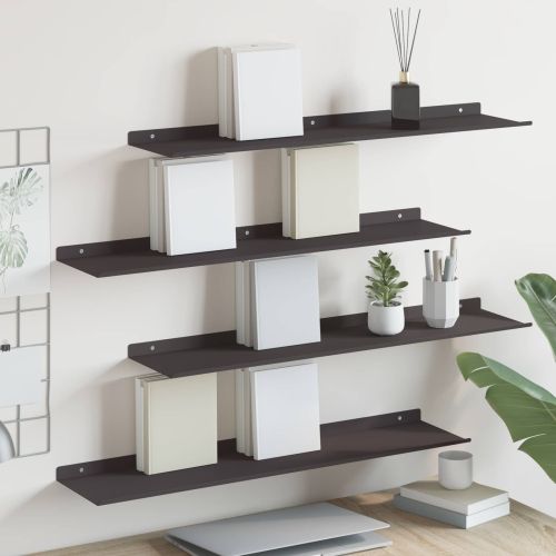 Плаващ рафт 4 pcs Черен 80 x 18 x 2,5 см Стомана