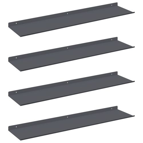 Плаващ рафт 4 pcs Антрацит 80 x 18 x 2,5 см Стомана