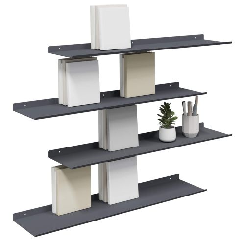 Плаващ рафт 4 pcs Антрацит 80 x 18 x 2,5 см Стомана