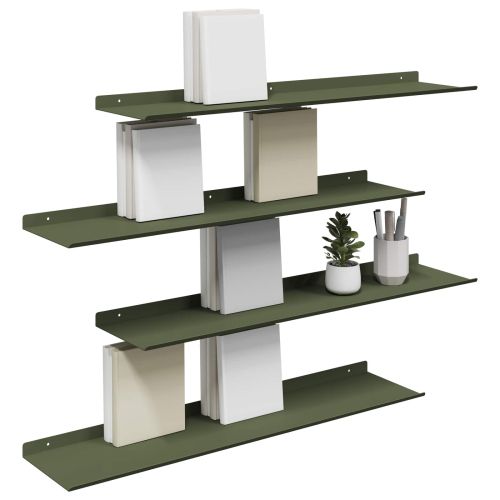 Плаващ рафт 4 pcs Маслинено зелено 80 x 18 x 2,5 см Стомана