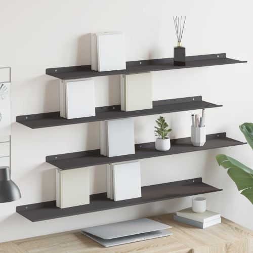 Плаващ рафт 4 pcs Черен 100 x 18 x 2,5 см Стомана