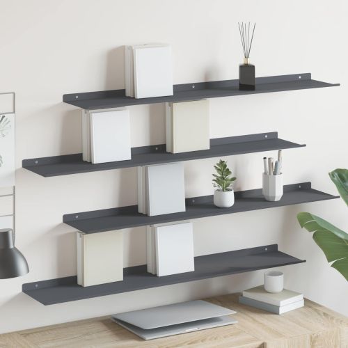 Плаващ рафт 4 pcs Антрацит 100 x 18 x 2,5 см Стомана