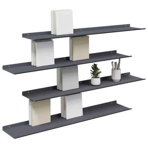 Плаващ рафт 4 pcs Антрацит 100 x 18 x 2,5 см Стомана