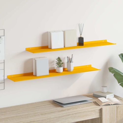 Плаващ рафт 2 pcs Горчично жълто 100 x 18 x 2,5 см Стомана