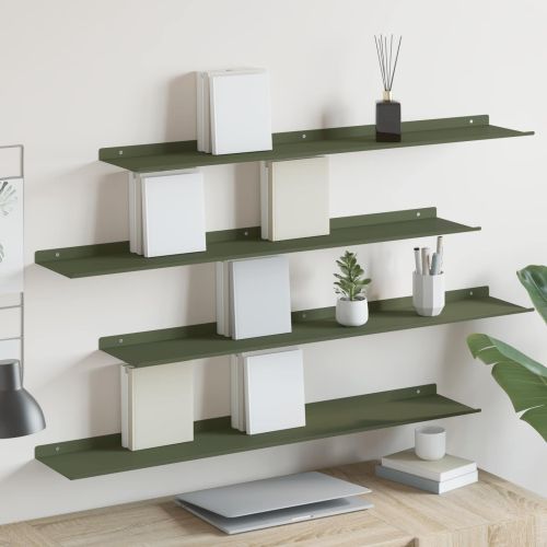 Плаващ рафт 4 pcs Маслинено зелено 100 x 18 x 2,5 см Стомана
