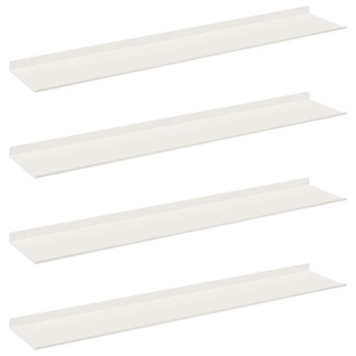 Плаващ рафт 4 pcs Бял 100 x 18 x 2,5 см Стомана