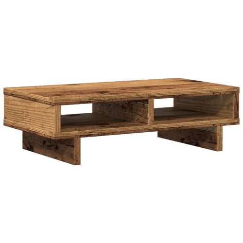 Поставка за монитор, старо дърво, 50x27x15 см, инженерно дърво