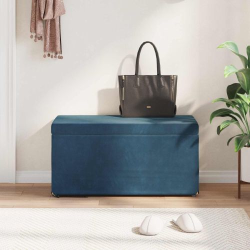 Стук Синьо 81 x 41 x 40 cm Кадифе и инженерна дървесина