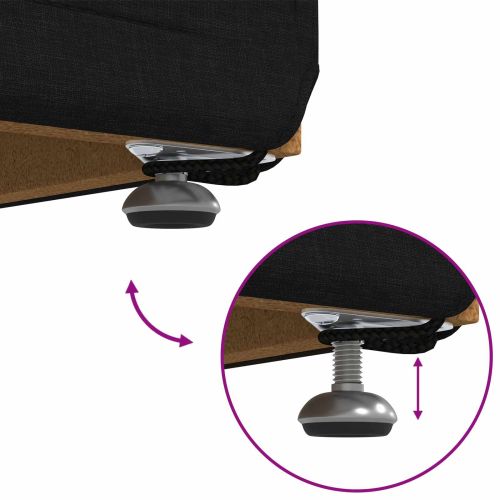 Стук Черно 101 x 41 x 40 см Текстил и конструирано дърво