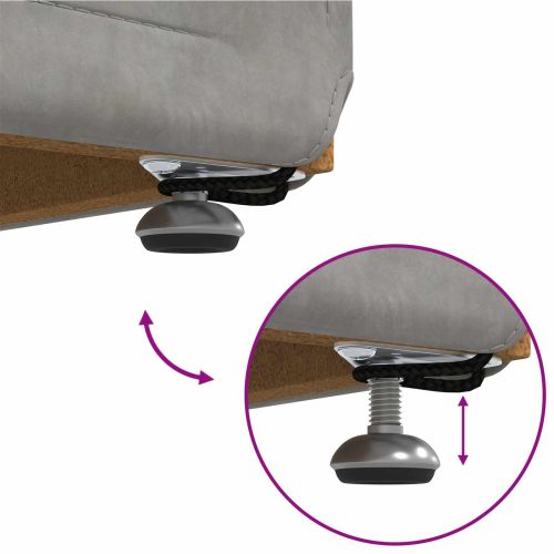 Стук Светлосиво 101 x 41 x 40 см Кадифе и инженерна дървесина