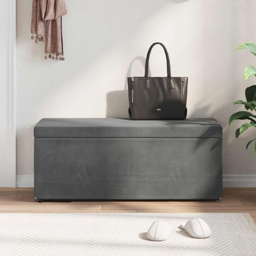 Стук Тъмен сив 101 x 41 x 40 см Кадифе и инженерна дървесина