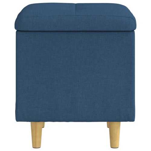 Табуретка с място за съхранение Синьо 40 x 40 x 45 cm текстил