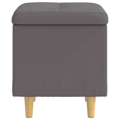 Табуретка с място за съхранение Сив 40 x 40 x 45 cm Изкуствена