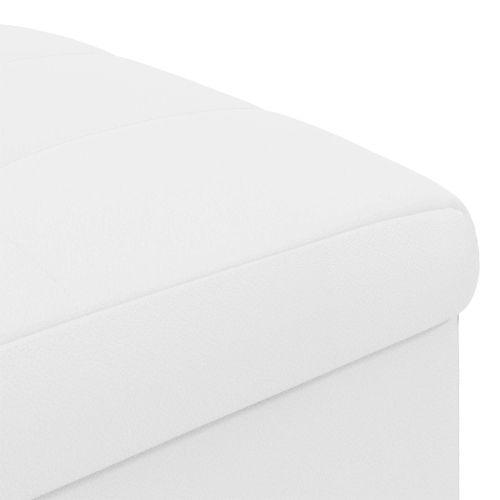 Табуретка с място за съхранение Бял 40 x 40 x 45 cm Изкуствена