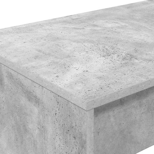 Легло с бюро Бетонно сиво Инженерна дървесина 100 x 45 x 75 cm