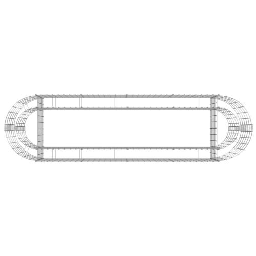 Габион повдигната леха, поцинковано желязо, 190x50x50 cм