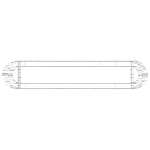 Габион повдигната леха, поцинковано желязо, 260x50x50 cм