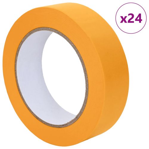 Ленти за маскиране на художници 24 pcs Жълто 25мм x 50м Хартия