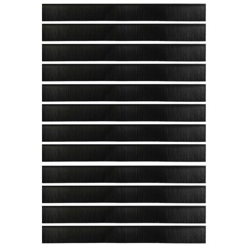 Самозалепващи се четки за уплътняване на врати 12 pcs Черно