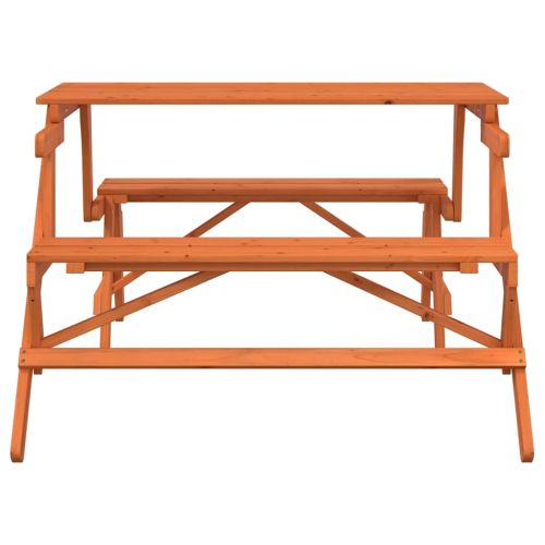 Пикник маса с пейки чамова дървесина масив 2 в 1 конвертируема